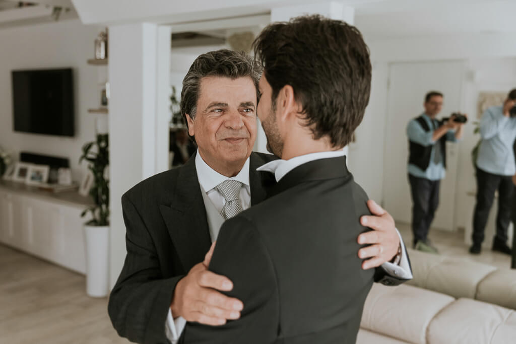 lo sposo con il papà