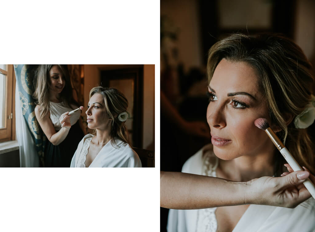 la sposa si trucca al castello della castelluccia