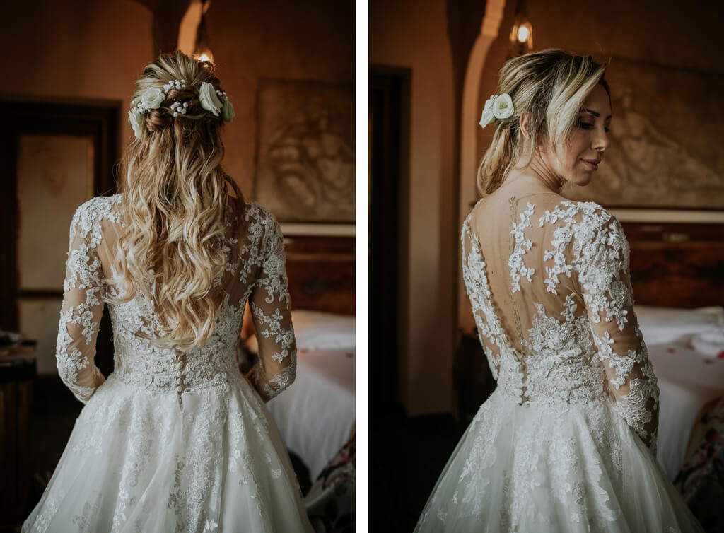 dettagli acconciatura sposa