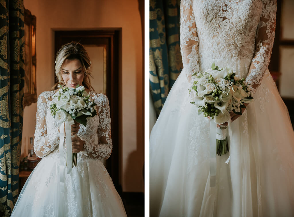 il bouquet della sposa al castello della castelluccia