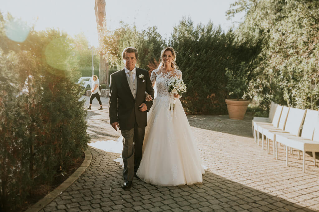 arrivo della sposa in location