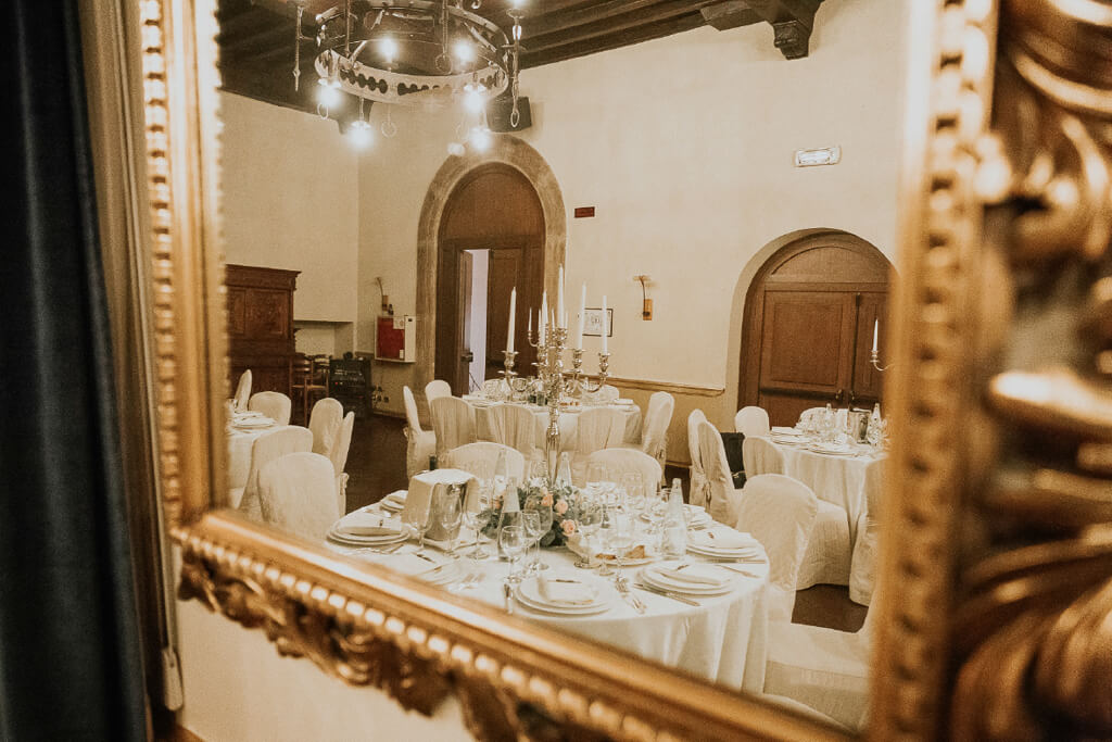 ricevimento matrimonio serale al castello della castelluccia