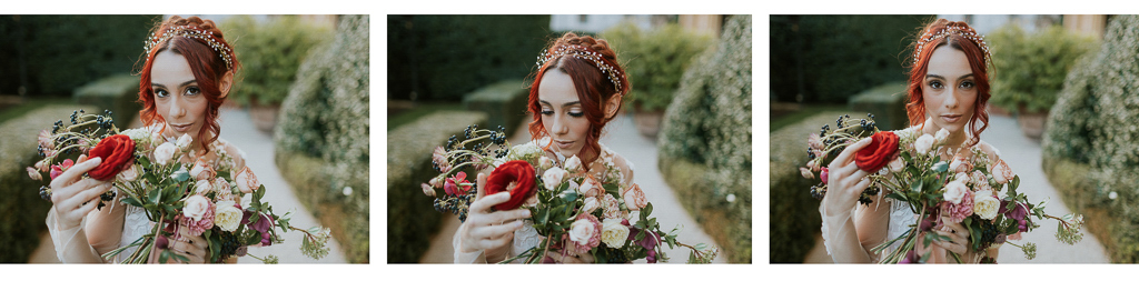 la sposa destination wedding e il suo bouquet