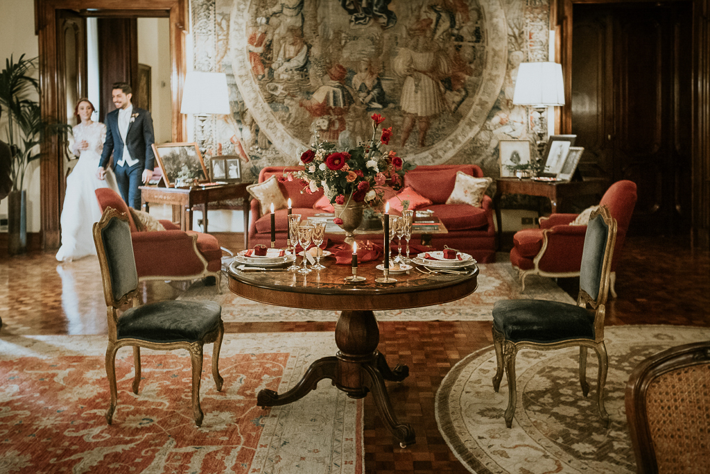 il tavolo degli sposi del destination wedding a roma