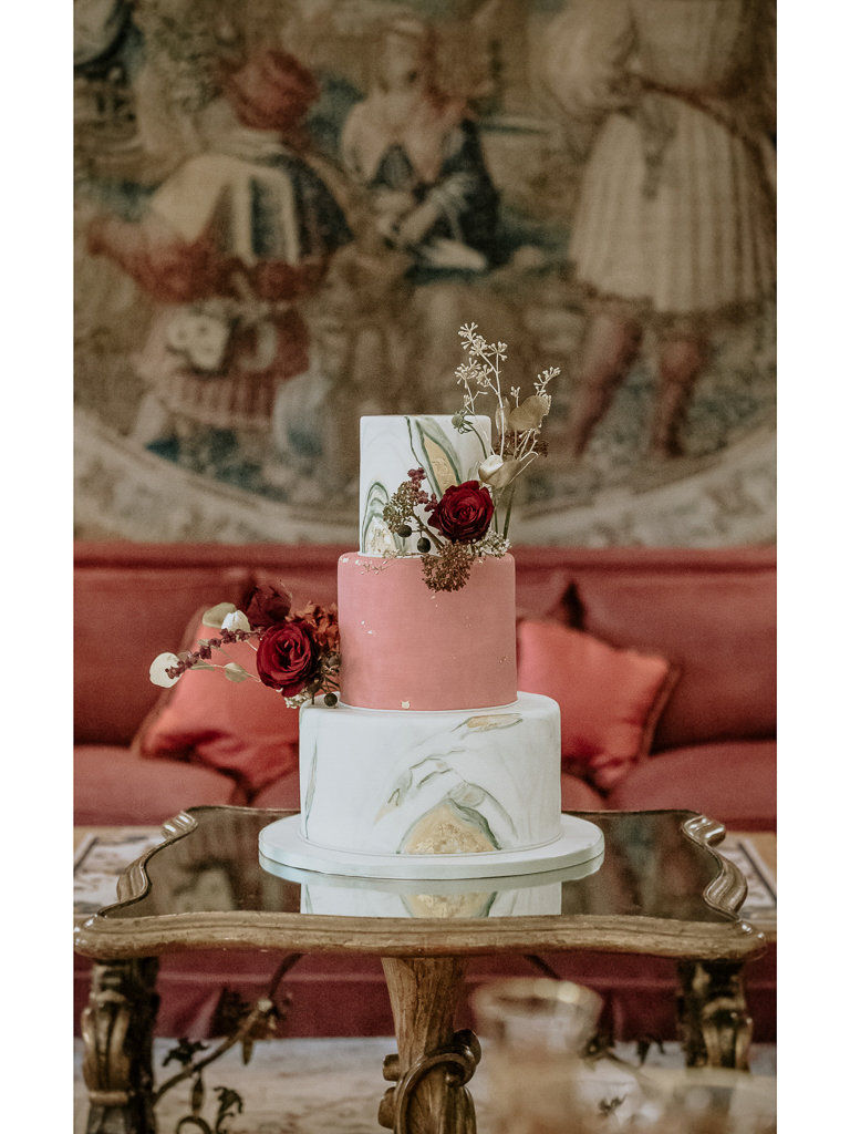 la torta del destination wedding a roma