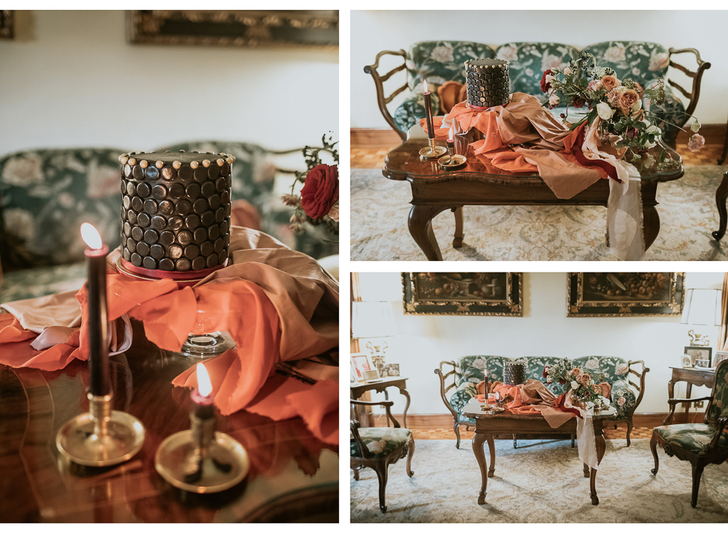 la torta nera del destination wedding a roma