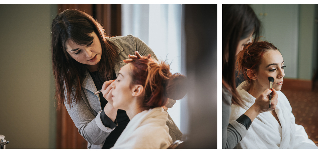 la sposa prepara il trucco per il destination wedding a roma