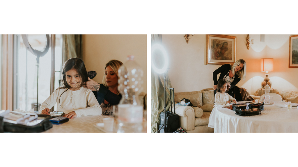 la figlia degli sposi si prepara al matrimonio