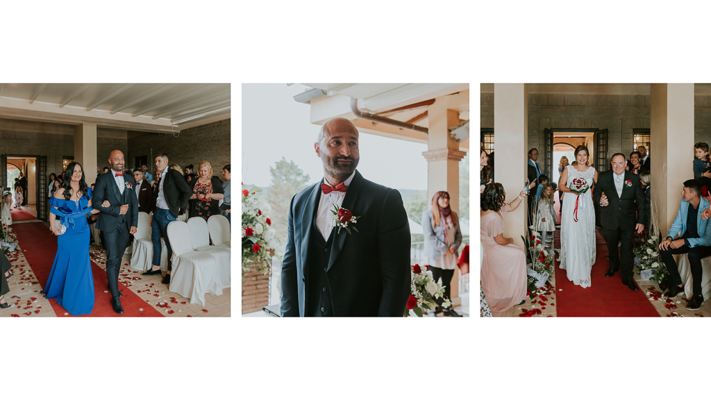 ingresso sposi per la cerimonia in tenuta ceccucci roma