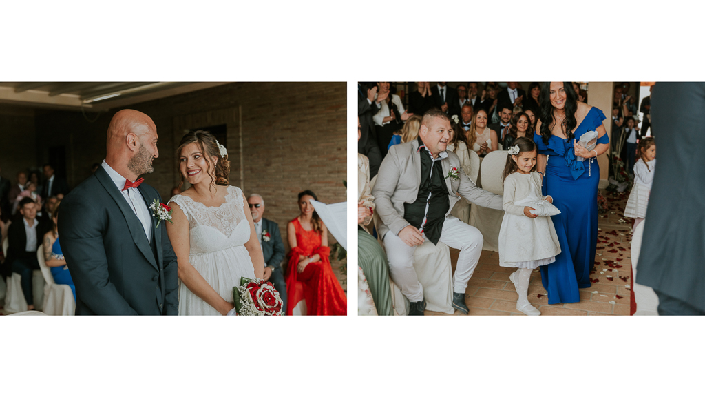 la figlia degli sposi porta le fedi