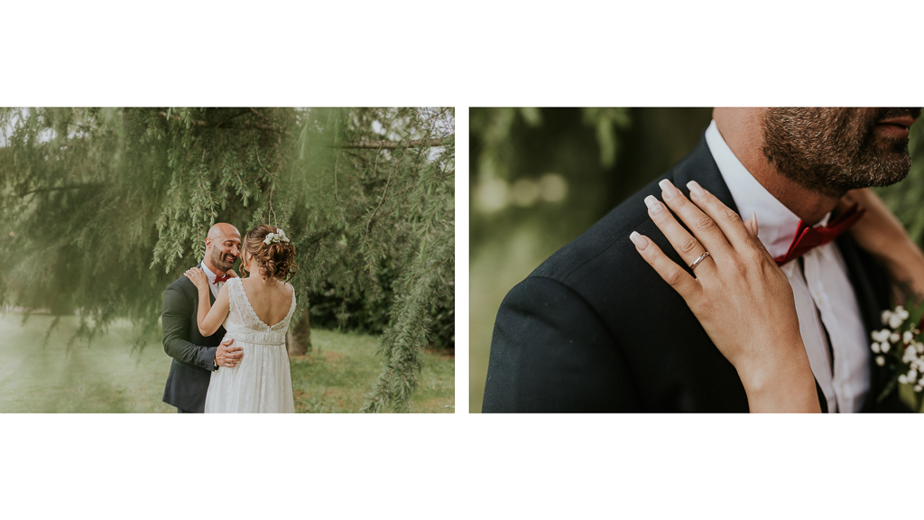 foto sposi in giardino