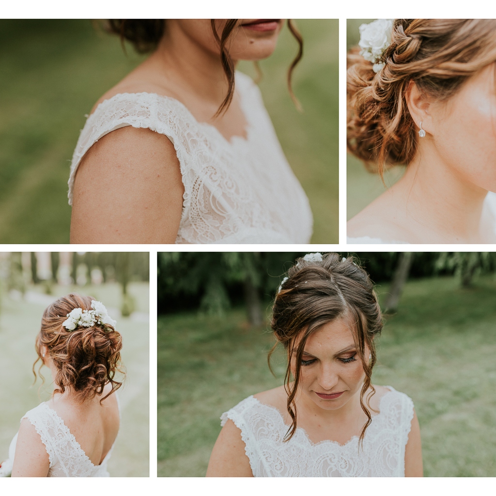 dettagli acconciatura sposa