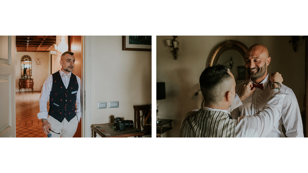 il testimone aiuta lo sposo