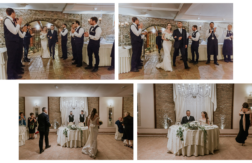 ingresso degli sposi in sala di villa grant a roma