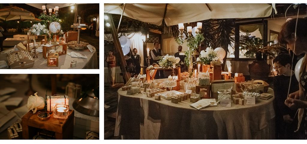 confettata di matrimonio serale in Villa Grant a Roma