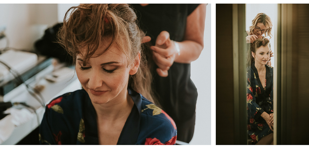 la sposa si prepara per la cerimonia di matrimonio a roma