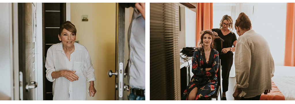 la mamma della sposa è sorridente