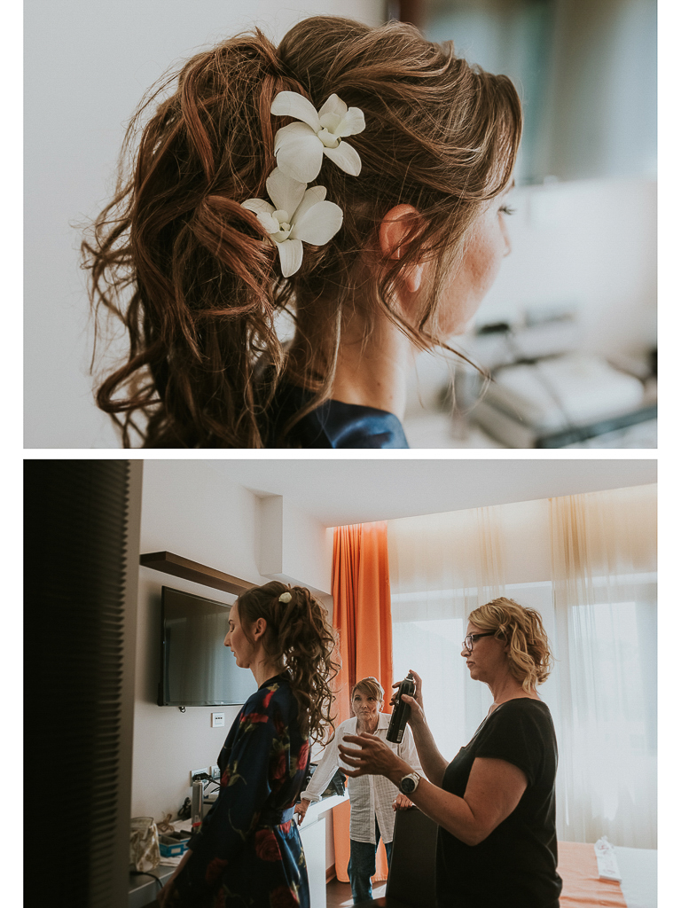 l'acconciatura della sposa è pronta