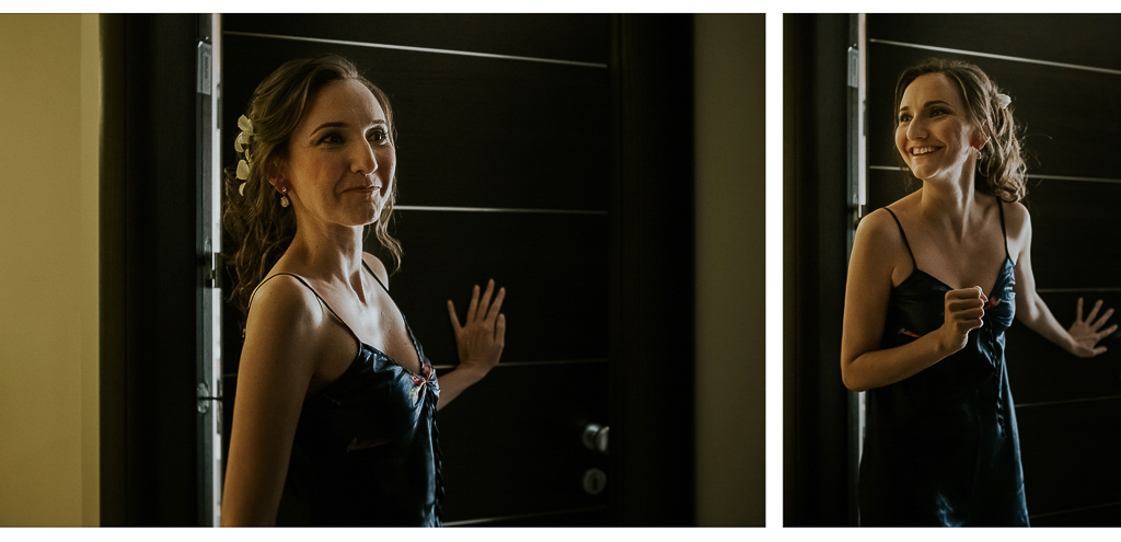 la sposa va a mettersi il vestito per il matrimonio a roma