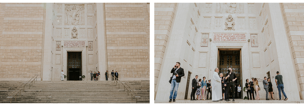 in chiesa si attende la sposa per celebrare il matrimonio a roma