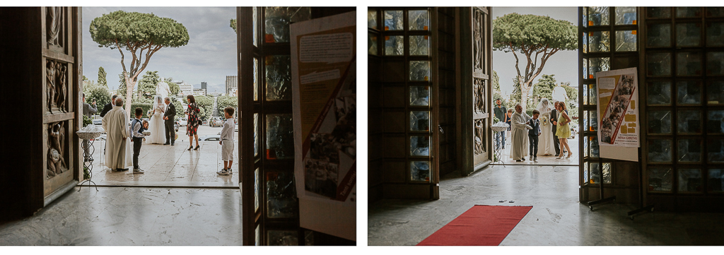 la sposa sta per entrare in chiesa