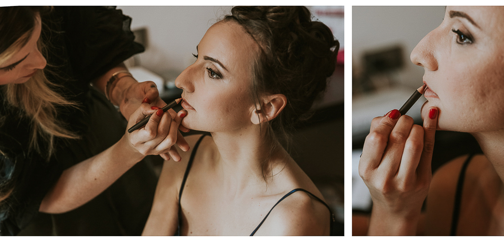 dettagli del trucco della sposa