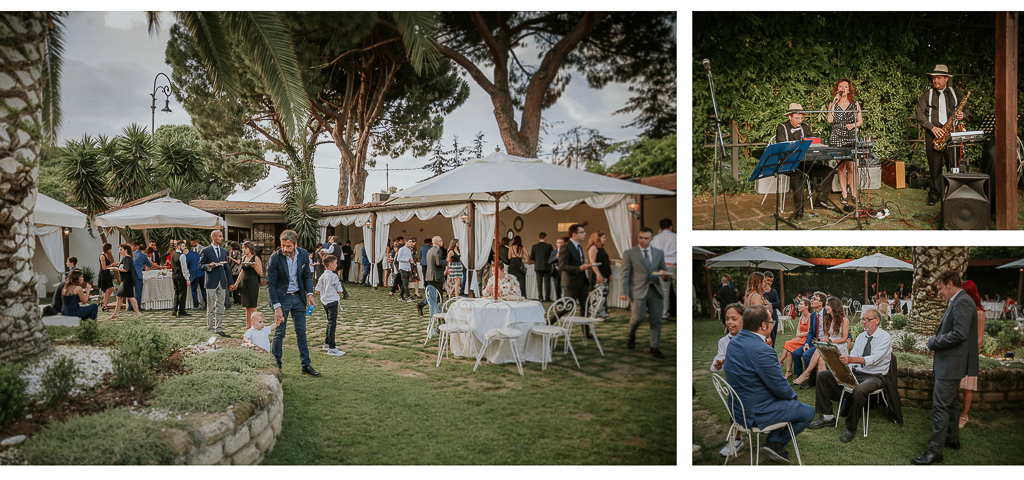aperitivo di matrimonio in esterno presso villa grant a roma