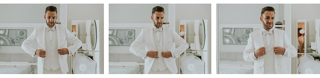 lo sposo si mette la giacca