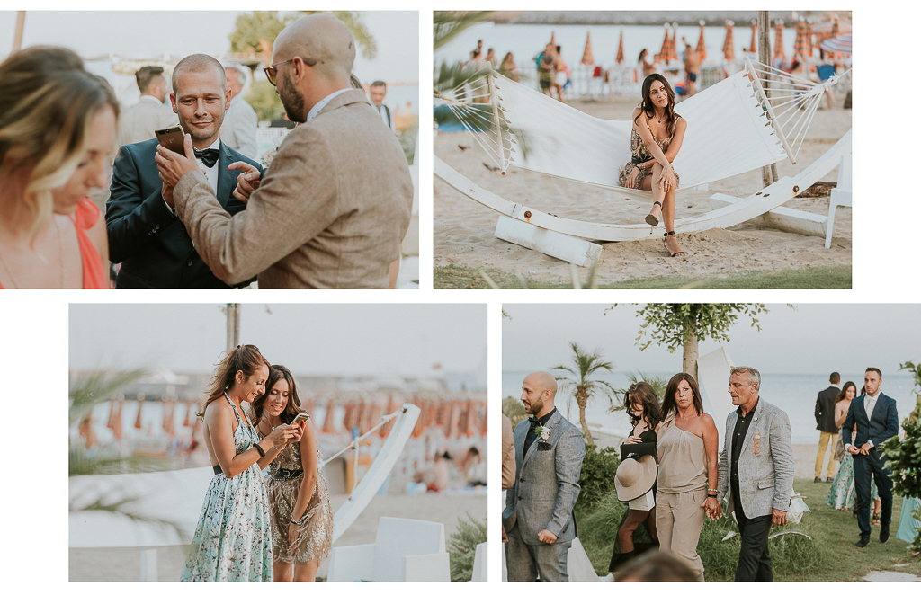 arrivo degli ospiti del matrimonio