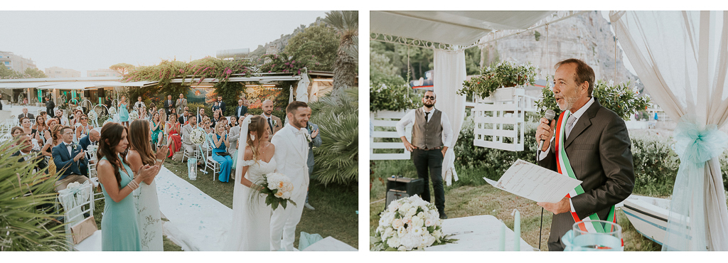 cerimonia di matrimonio all'aperto