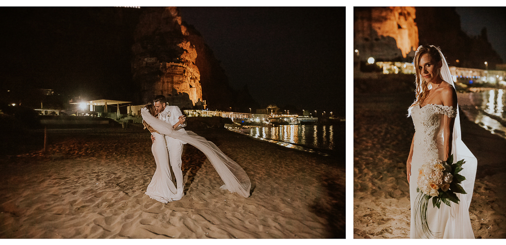 matrimonio serale al mare