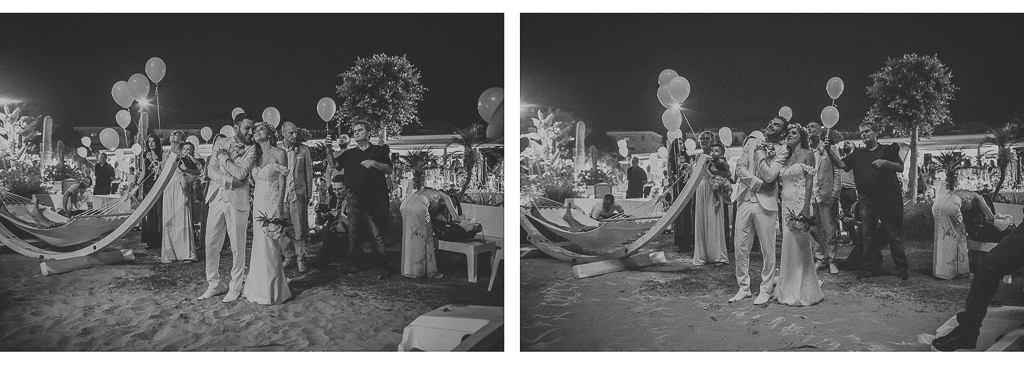 lancio palloncini luminosi matrimonio terracina