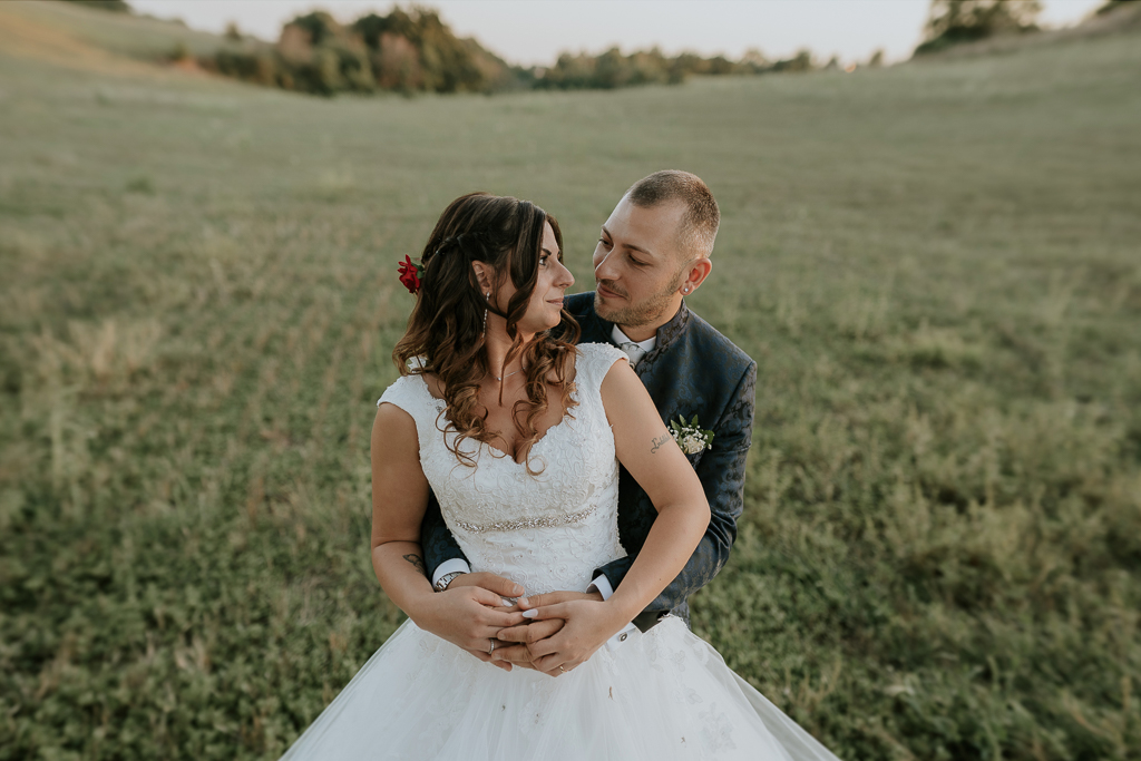 foto di coppia degli sposi a roma