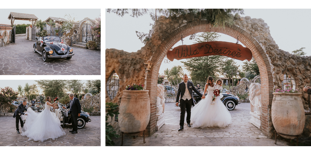 ingresso sposi in Villa Desirèe a Roma