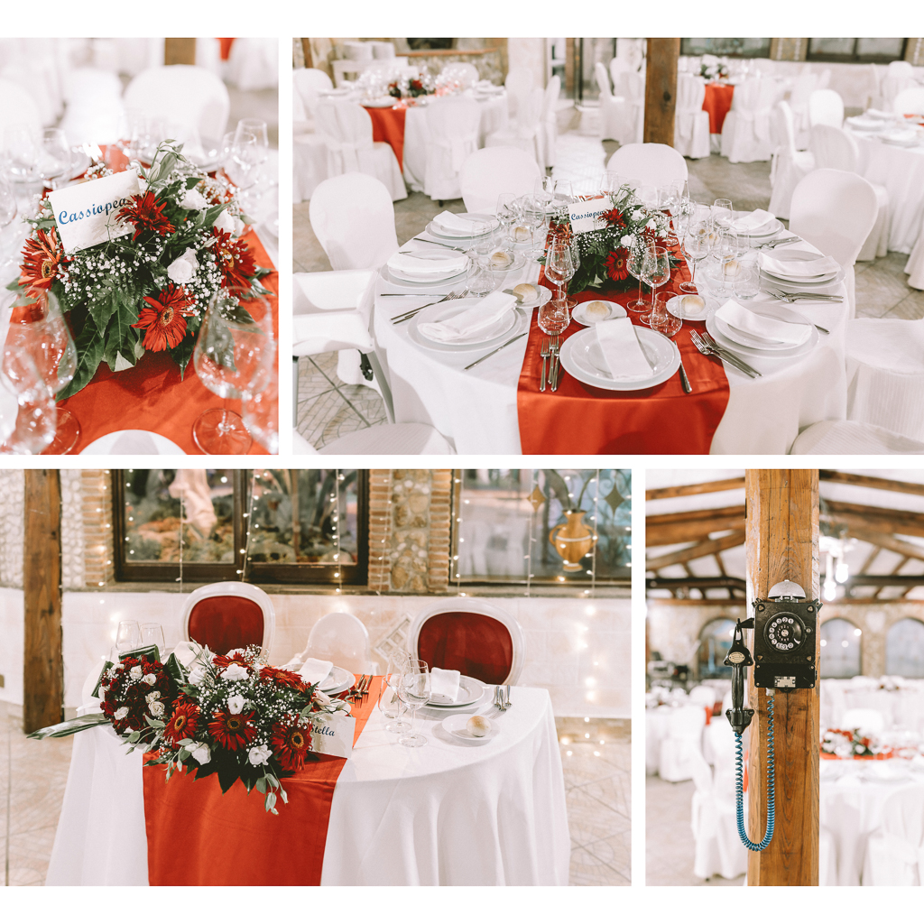 allestimento sala di Matrimonio in Villa Desirèe a Roma