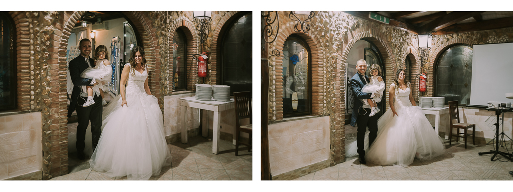 ingresso degli sposi in sala di Villa Desirèe a Roma