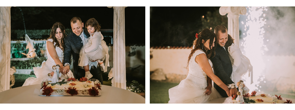 taglio torta nuziale di Matrimonio in Villa Desirèe a Roma