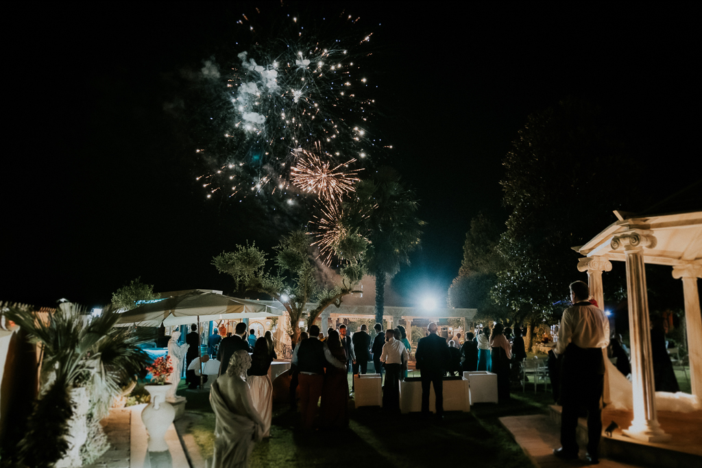 fuochi artificiali di Matrimonio in Villa Desirèe a Roma