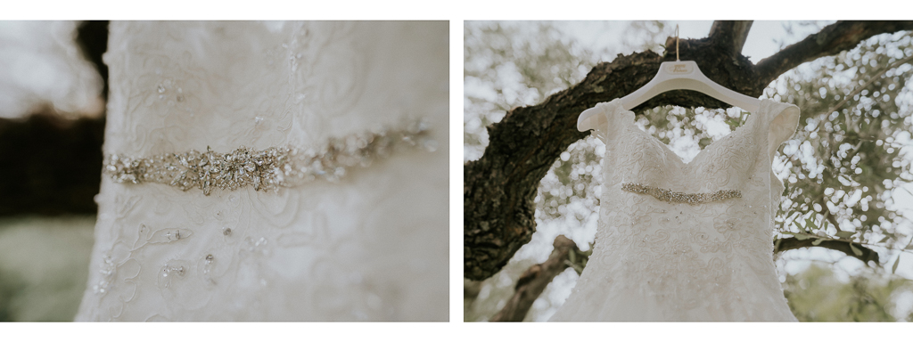 dettagli del vestito della sposa