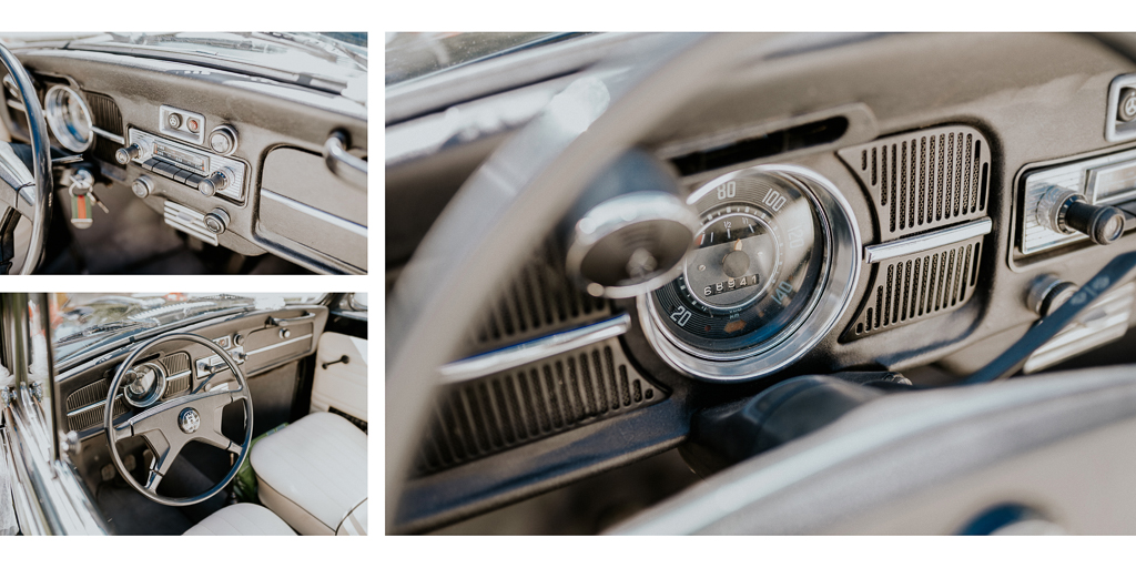 dettagli macchina della sposa