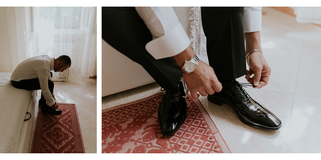 le scarpe dello sposo del matrimonio a roma