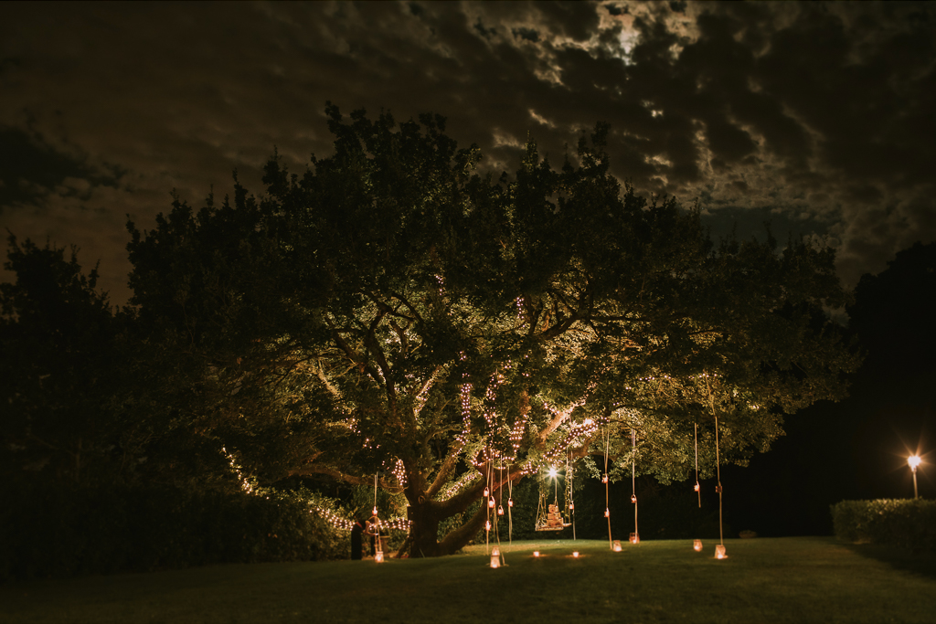 allestimento serale presso tenuta agrivillage a Roma