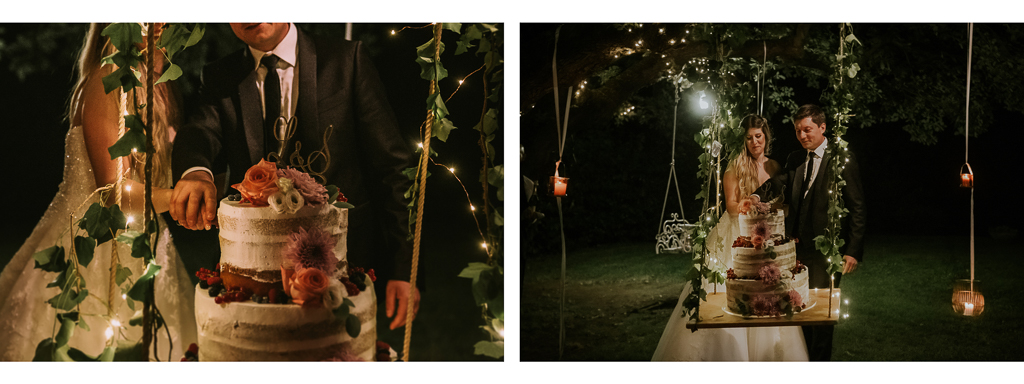 taglio torta matrimonio serale