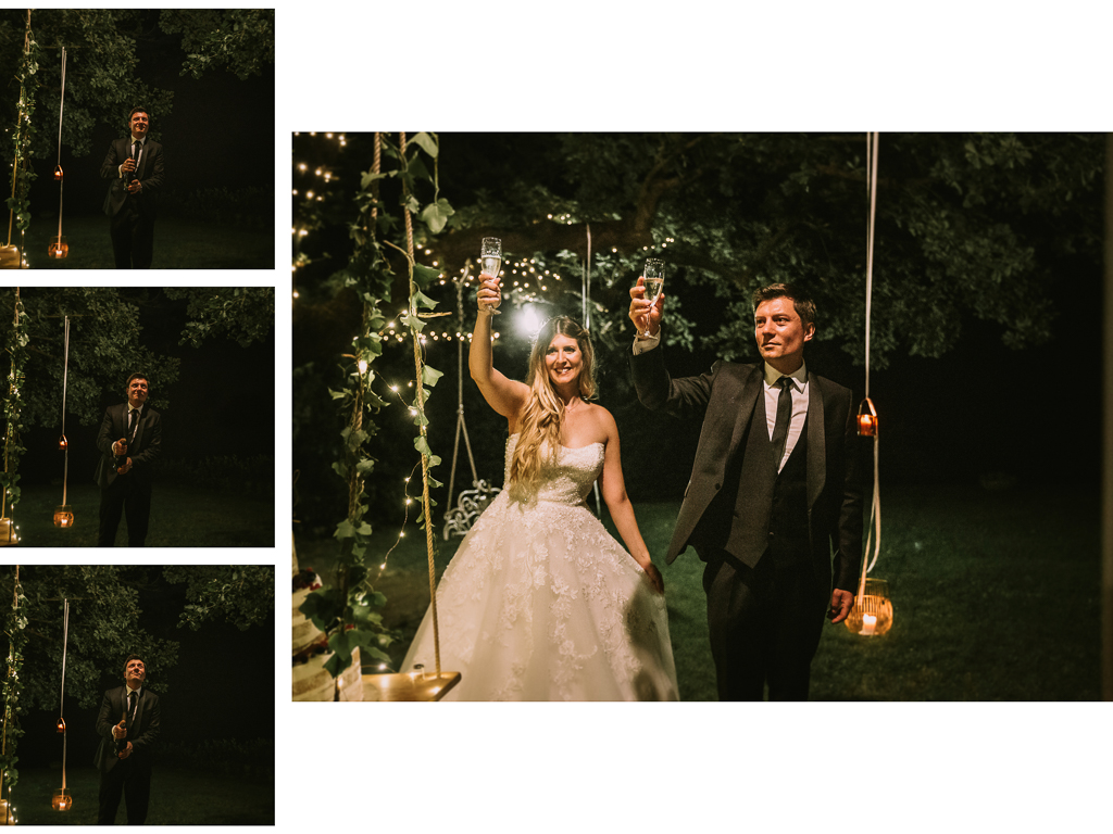 brindisi serale degli sposi presso Tenuta Agrivillage