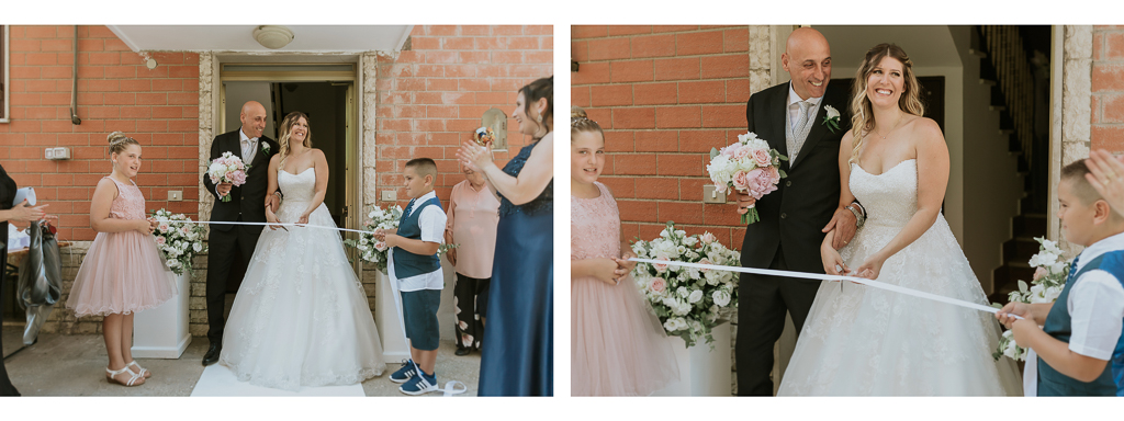la sposa taglia il nastro