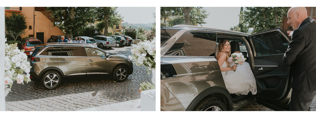 arrivo sposa presso chiesa San Pancrazio isola Farnese