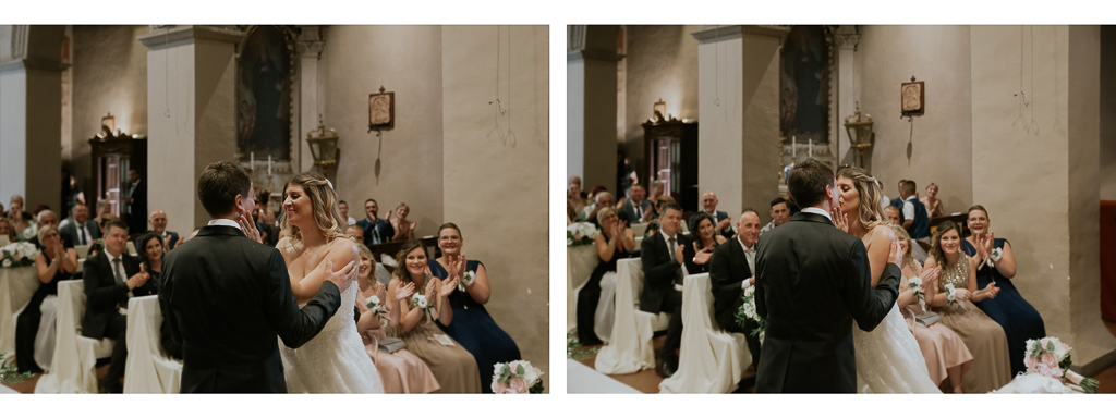 bacio degli sposi in chiesa