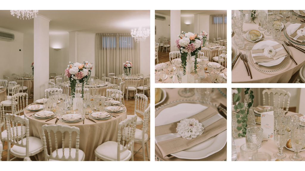 allestimento sala matrimonio presso tenuta agrivillage a Roma