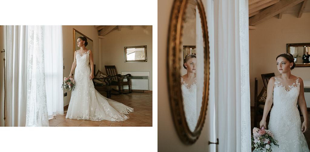 la sposa pronta per la cerimonia