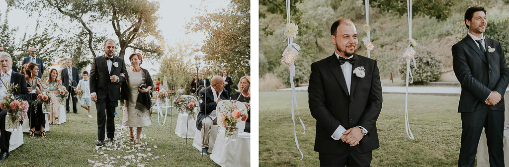 ingresso dello sposo con la mamma